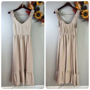 August Sky Tank Waisted Maxi A-line Sundress Small Sleeveless NWOT